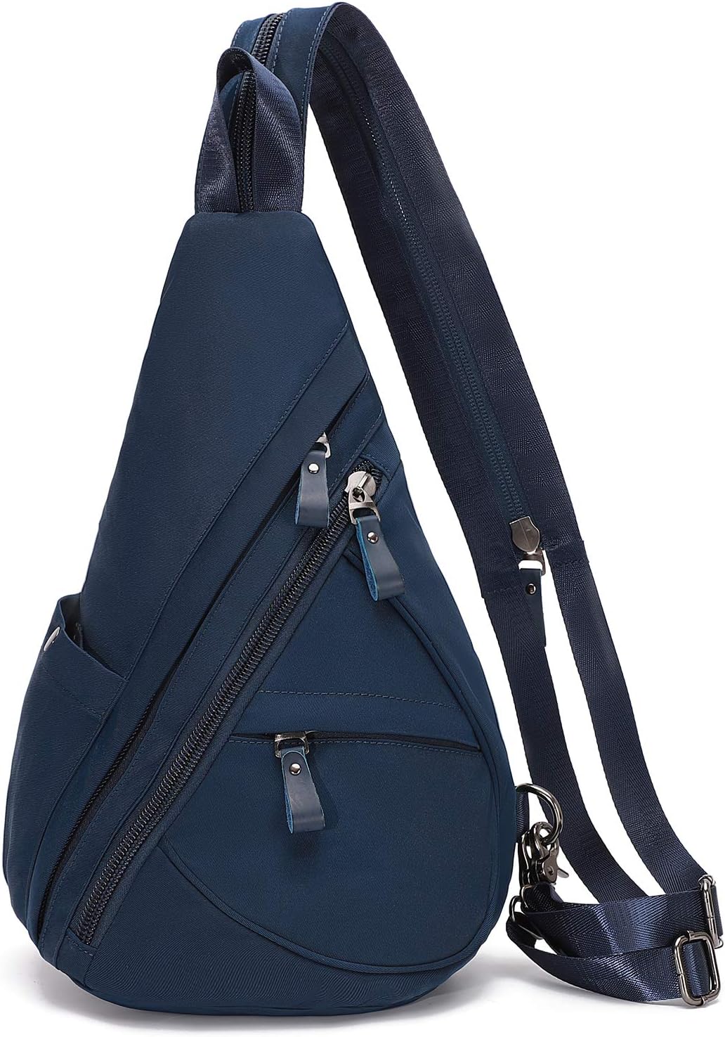 Nylon Sling Bag - Small Crossbody Backpack Shoulder Casual Daypack Multipurpose Rucksack for Men Women(Navy)