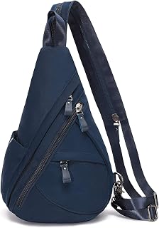 KL928 Nylon Sling Bag - Small Crossbody Backpack Shoulder Casual Daypack Multipurpose Rucksack for Men Women(Navy)