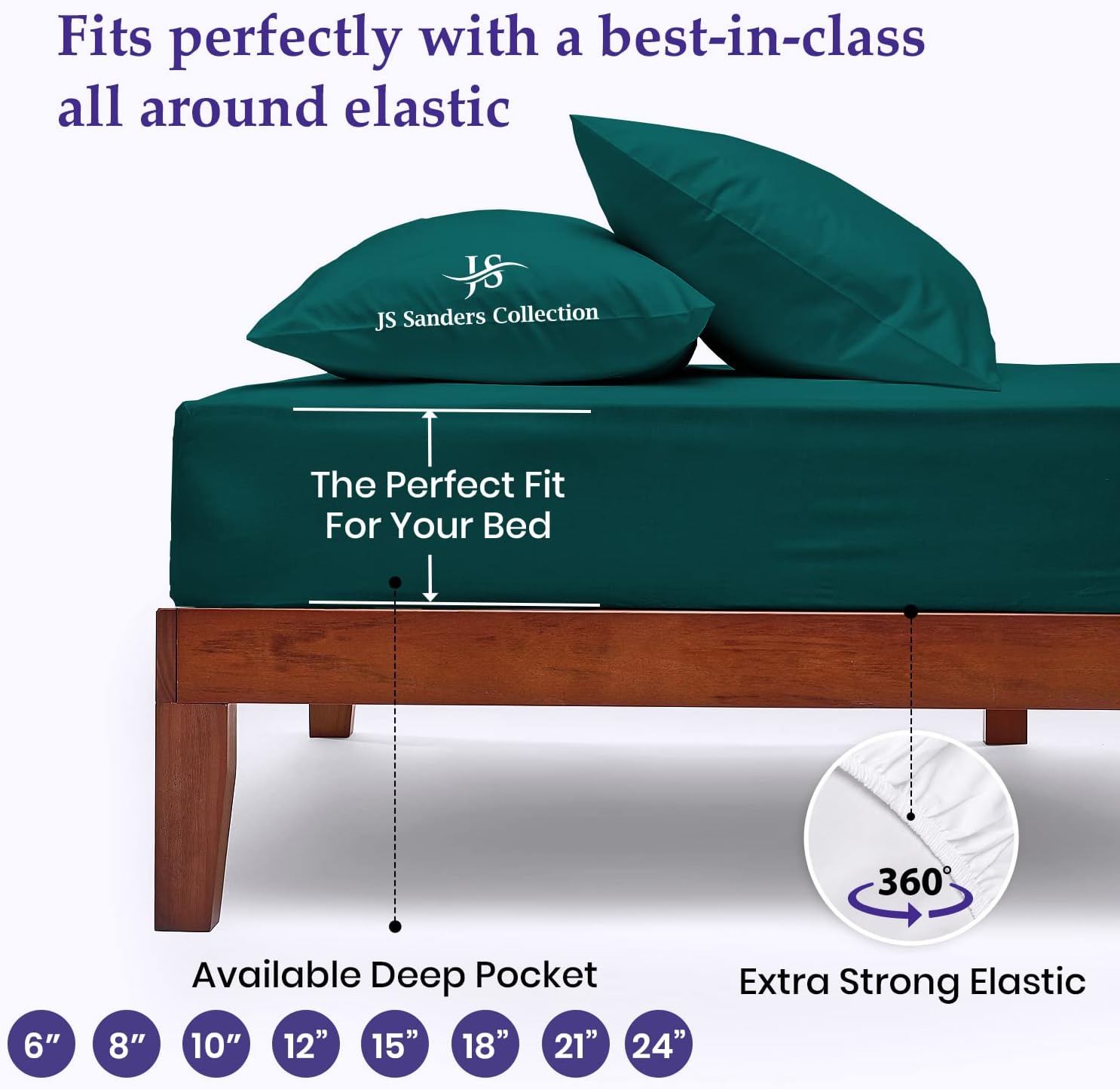 CASA LINEN Alaskan King (108X108) Sheet Set Luxury Soft 100% Egyptian Cotton -Classic Collection Bed Sheet Set for Alaskan King Mattress Teal Solid 1000 Thread Count 21" Deep Pocket