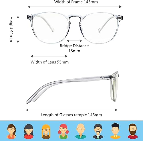 Miniatura 9 de Gafas de bloqueo de luz azul para TV, teléfono, computadora, pantalla de juegos, hombres y mujeres, marco TR90, antifatiga ocular UV, paquete de 2