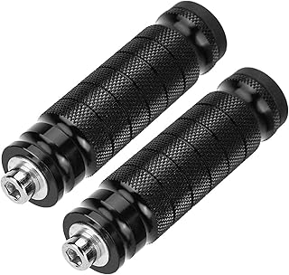 1 Paar Fußrasten Satz Motorrad hinten Fußstütze Pedal M8 Fußrasten CNC Motorrad Hinten Fußstützen Universal Aluminium Hint...