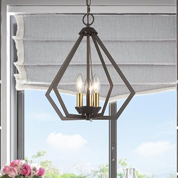 Livex Lighting 40923-07 Prism 3 Light BZ Mini Chandelier/Ceiling Mount, 14 x 14 x 16, Bronze