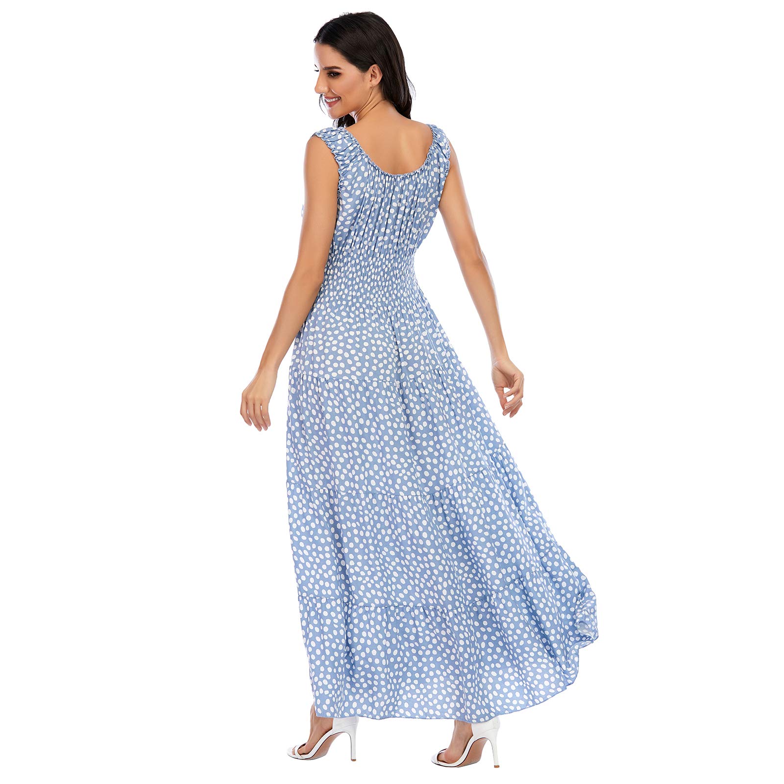 OSTOO Robe Longue d'été 2025 à Volants Style bohème à Volants pour Femme