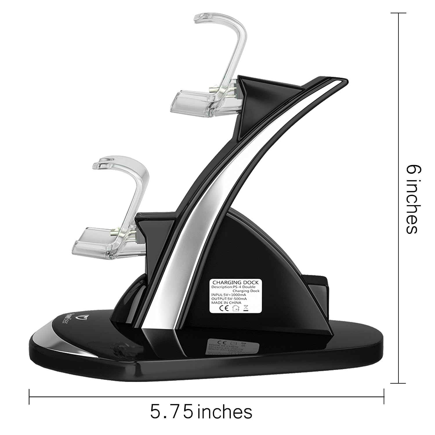 PowerBear PS4 Controller Charger Station for 2 Remotes with Micro USB Cable