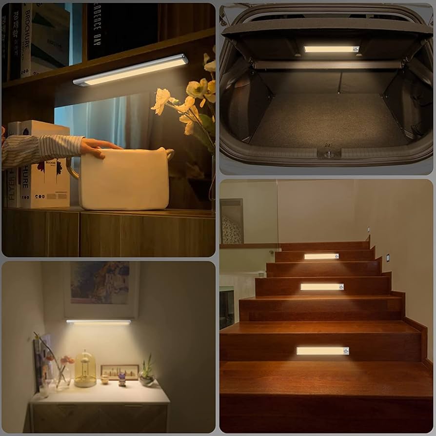 Luci LED Per Armadio Con Sensore Movimento - 72 LED Ricaricabili USB | 4 Modalità | Con Magnete - Foto 2