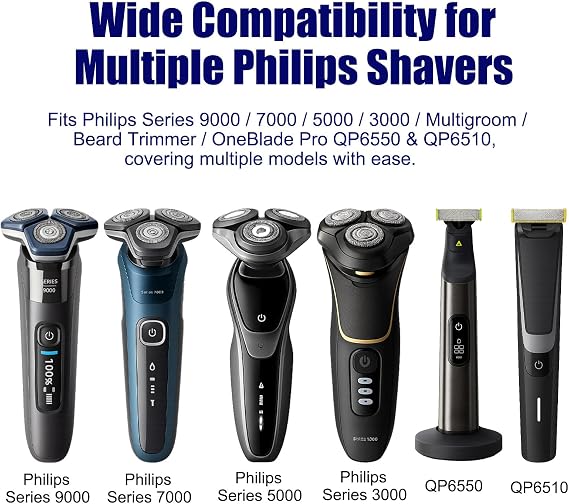 15V Power Adapter Replacement for Philips HQ8505 Norelco One Blade Shaver | For Norelco One Blade QP6510 QP6520 QP6550, Series 9000 7000 5000 3000 Beard Trimmer & Electric Shaver,15V charger cord.