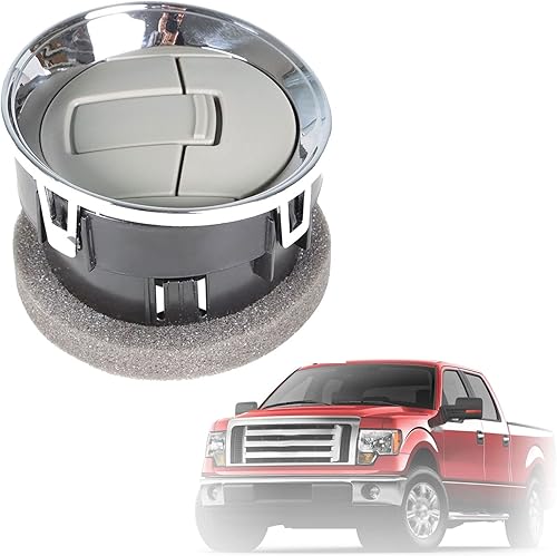 Reemplazo de rejillas de calefacción de aire acondicionado para salpicadero cromadas para F150 F-150 2009-2014 9L3Z-19893-AA 9L3Z19893AA Negro