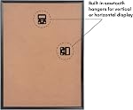 Americanflat 12x16 Picture Frame with Polished Front Cover - Set of 3 - Slide-In Photo Frame with Buildable Molding - Fusion Collection - Picture Frames for Wall Display - Black