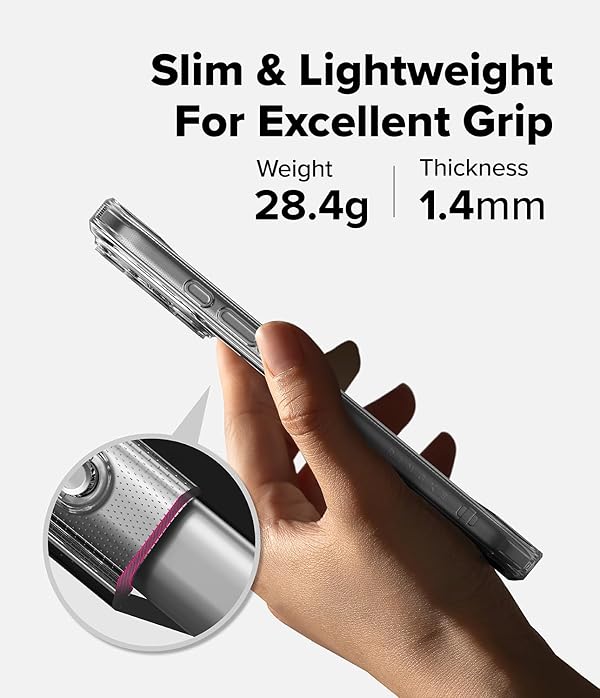 Ringke Fusion for iPhone 17 Pro Case, [Long Lasting Transparency] Minimal Yellowing Transparent Shockproof TPU Bumper Protective Cover with Precise Camera Cutouts - Clear by Ringke - Image 4