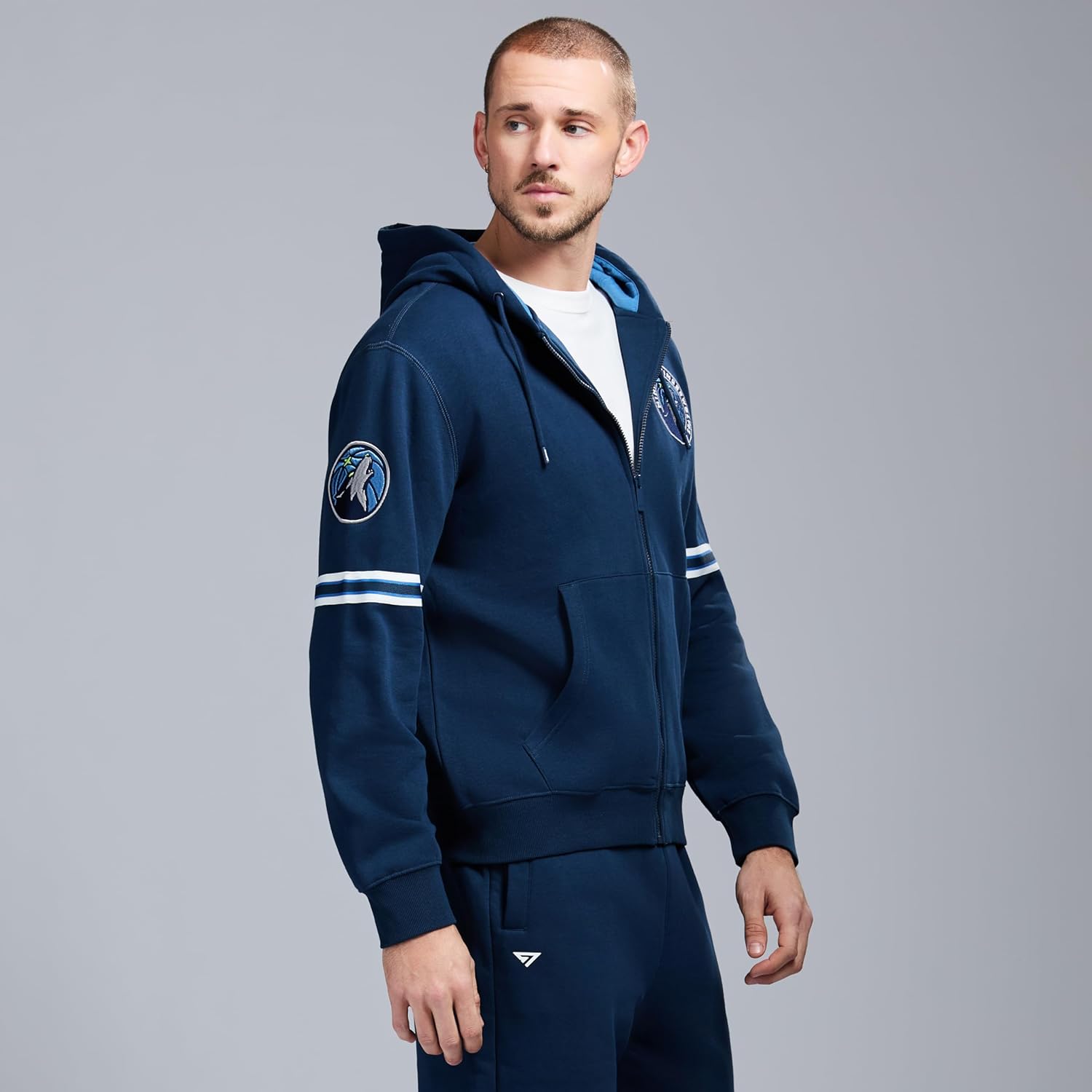 GAME 7 NBA mens Game 7 X Nba Officially Licensed Men's Long Sleeve Zip Up Hooded Fleece Sweatshirt
