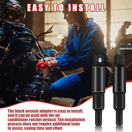 Miniatura 6 de Chumia Llave de servicio HVAC, 2 piezas, 3/16 a 5/16, adaptador de llave hexagonal, herramientas de servicio HVAC, herramientas de aire