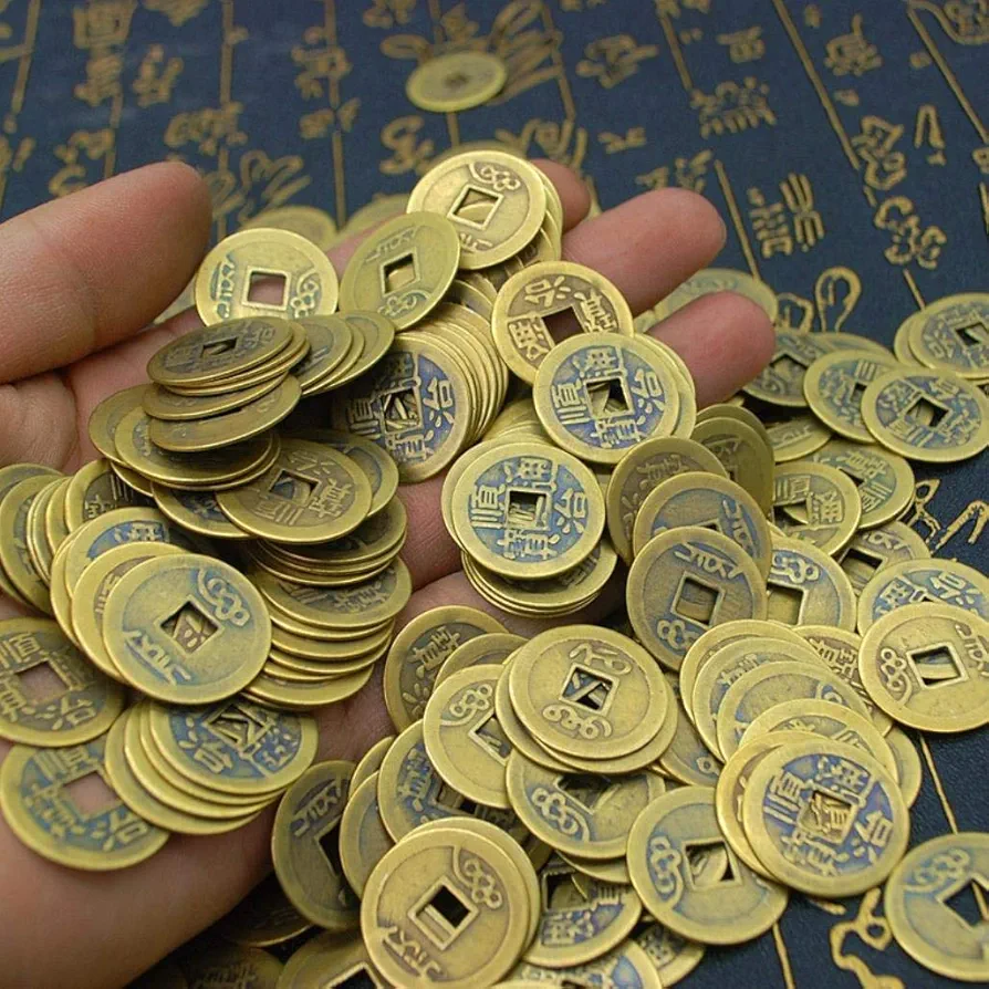金色のコイン 5枚セット 中国風水金錠古銭 jshel-450_5.jpg