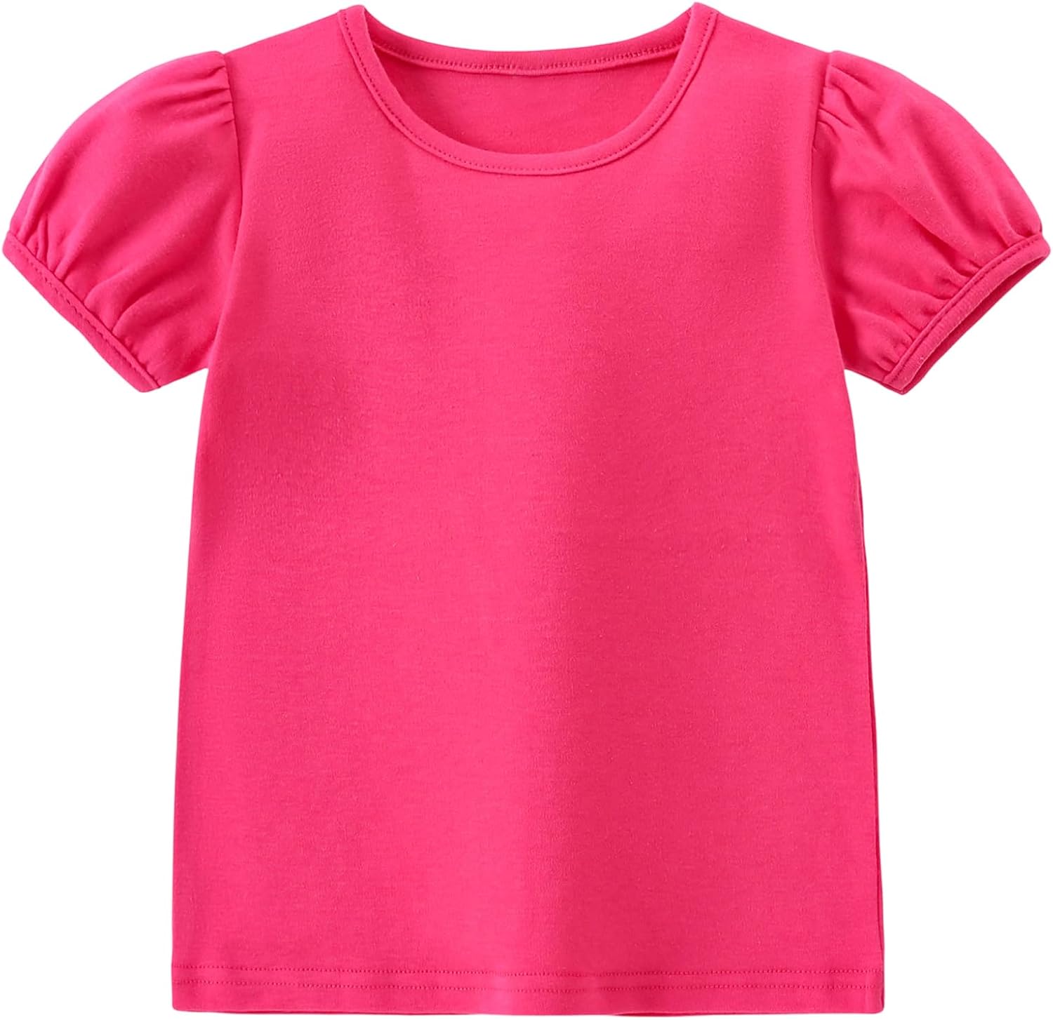 Toddler Baby Girls T Shirts Kids Cotton Casual Crew Neck T-Shirts Little Girl Short Sleeve Shirt Blouse for 1-7 Years