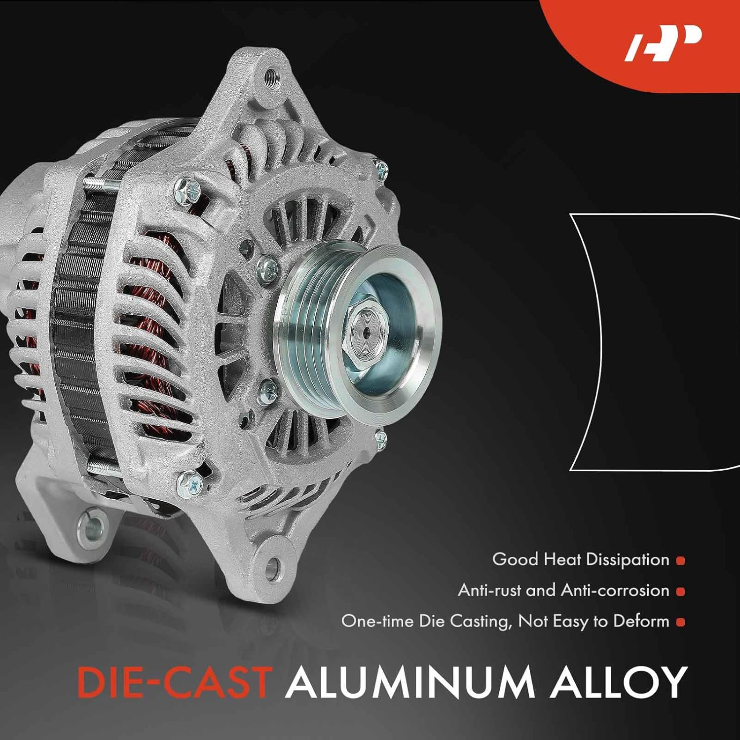A-Premium Alternator Compatible with Subaru Outback, Legacy, 2005 2006 2007 2008 2009 2.5L, 12V 110A 5-Groove Pulley Clockwise, Replace# 23700AA55A, A003TG2391
