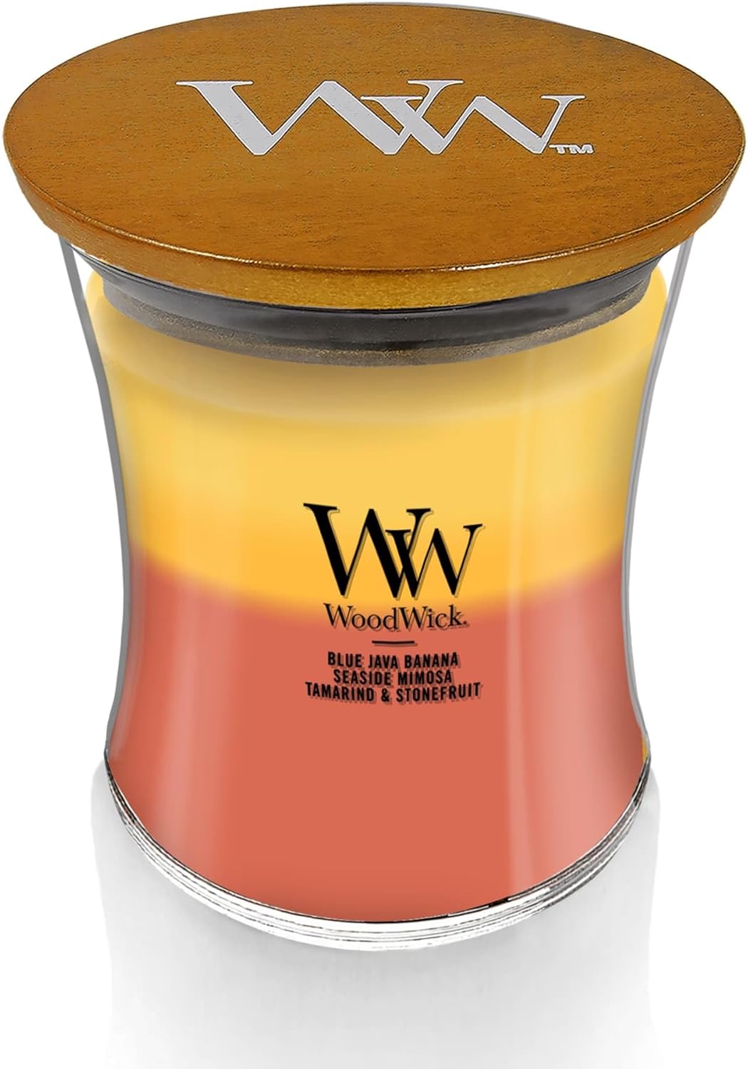 WoodWick Tropical Sunrise Trilogy Gifts for Women and Men, 9.7 oz Medium Hourglass Trilogy Candle with Crackling Wick