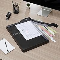 Vista 2 de Yaxa Basics Cortador de papel para oficina y manualidades, cortador de papel portátil, resistente, 12 pulgadas, cartulina de 10 hojas