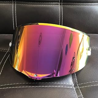 Lente de visera para casco de motocicleta, Lente de visera for casco, visera solar for casco de motocicleta de 8 colores compatible con AGV PI-STA GP RR Corsa R GPR 70th Anniversary (azul)(Rose Red)