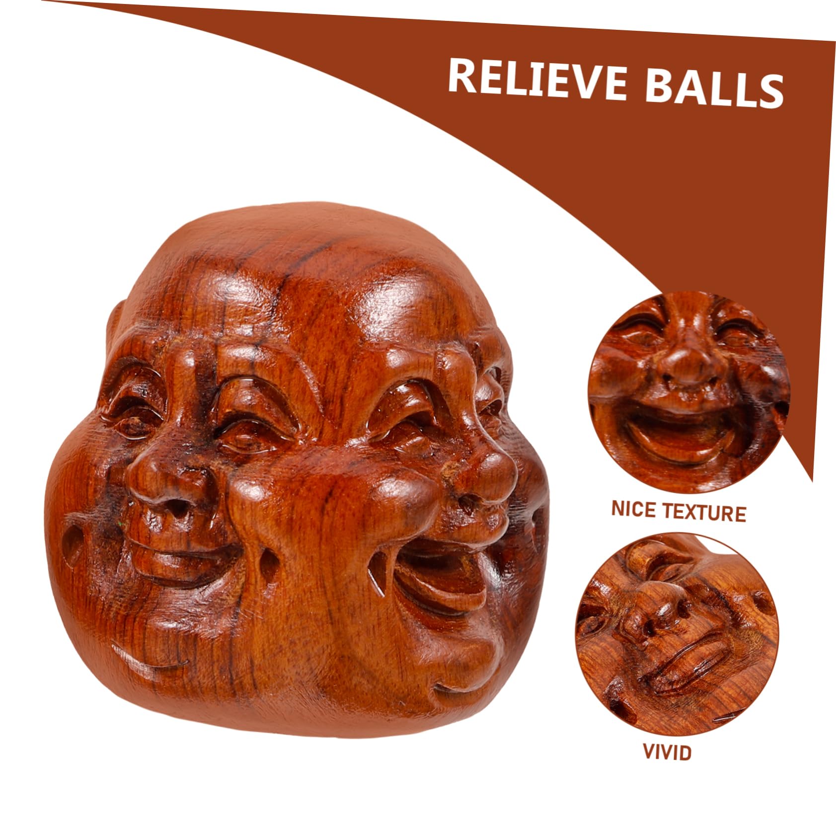 BESTYASH 4 Sätze Den Ball Drehen Massagebälle Für Handübungen Bequeme Handbälle Handmassage Fingertrainingsball Ball Für Die Hände Ausüben Tragbare Massagebälle Holz 2 Stück * 4