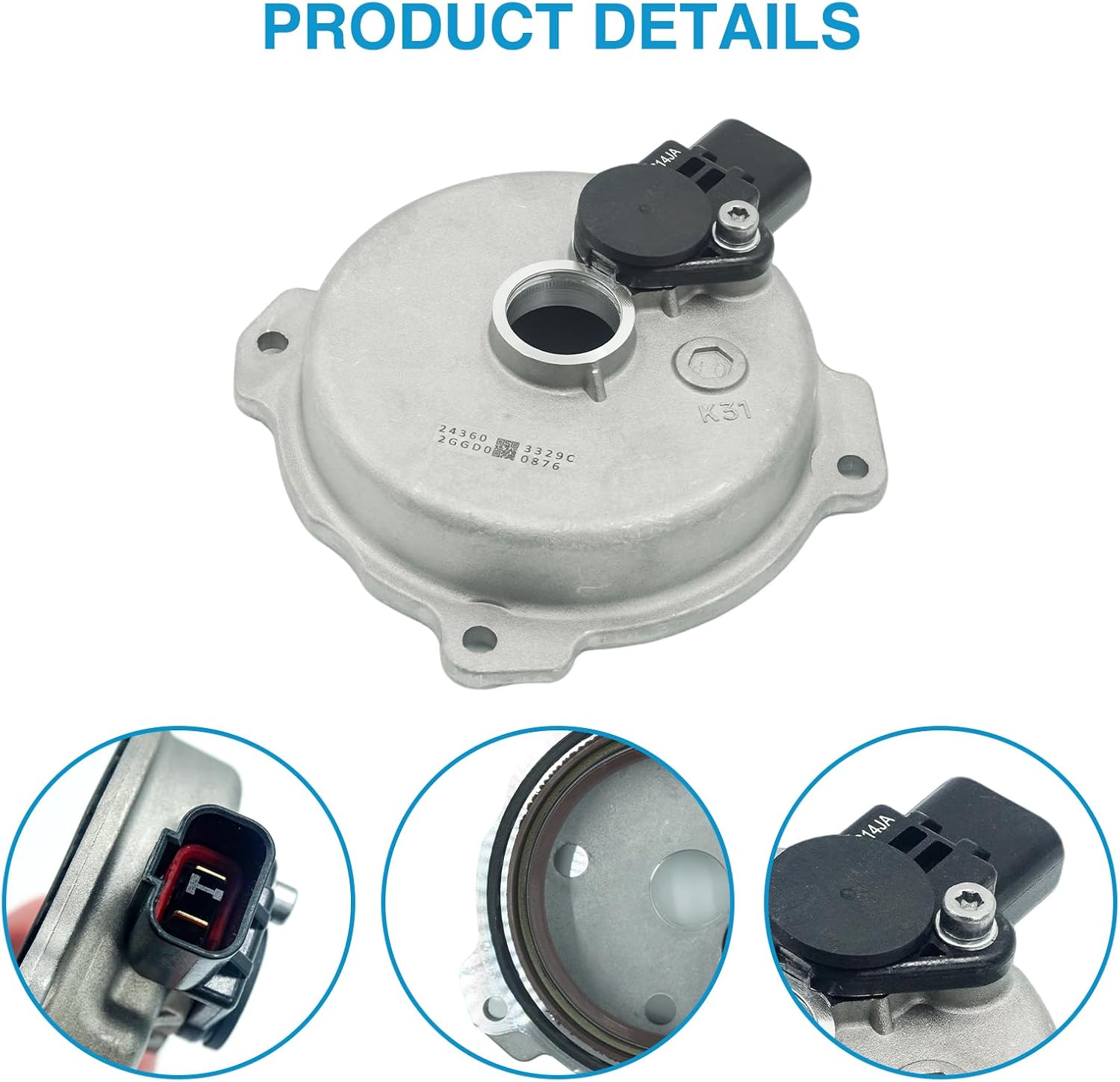 Engine Variable Valve Timing VVT Solenoid Compatible with 2015-2021 Hyundai Sonata Santa Fe Tucson Genesis G70 Kia Optima Sorento Sportage Stinger 2.0 2.4L Replace# 24360-2GGD0, 24360-2GGB0