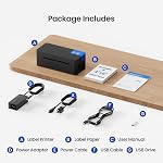 Bluetooth Thermal Shipping Label Printer, 4x6 Portable Thermal Printer, Compatible with iPhone, Android, Windows and Mac, Works with USPS, UPS, Amazon, Shopify, Etsy (Black)