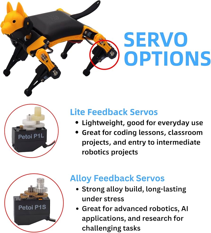 Amazon.com: Petoi Programmable Robot Dog Bittle X V2 Lite Servo