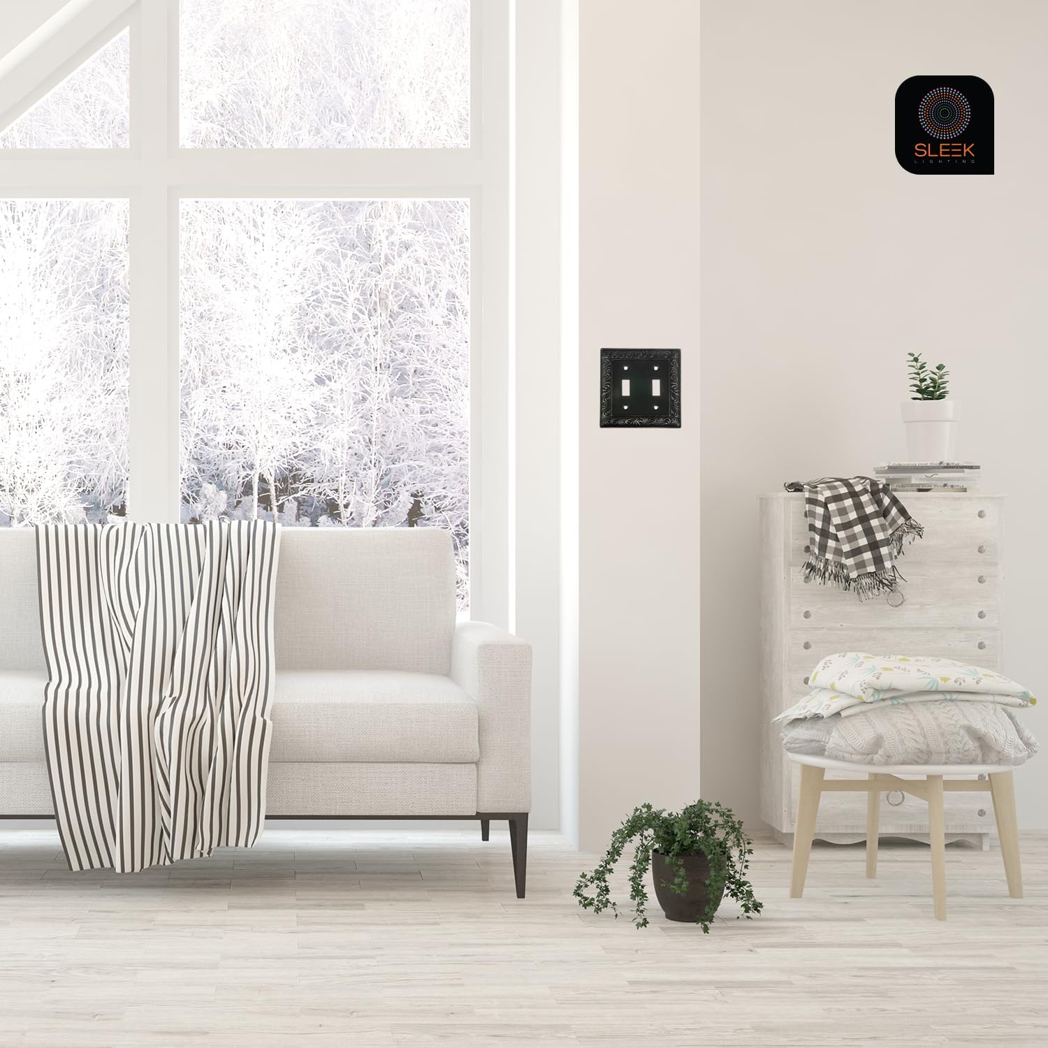 SleekLighting | Beveled Aged Bronze Wall plates | Electric Outlet and Switch Covers | Style: 1 Gang Decorator (2 Pack)