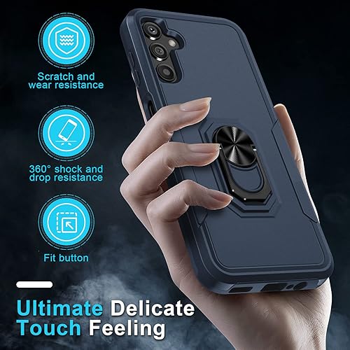 Miniatura 61 de Janmitta Funda compatible con Samsung Galaxy A14 5G con protector de pantalla + protector de lente de cámara, funda resistente de cuerpo completo