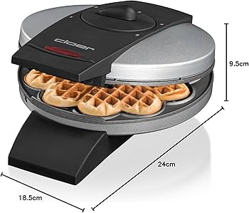 Cloer 1699 Wafelijzer voor Amerikaanse wafels, ronde wafels, 930 W