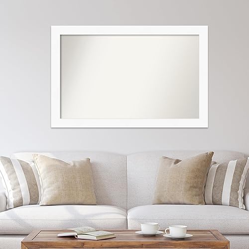 Miniatura 4 de Amanti Art Espejo personalizado, espejo de baño blanco para gabinete, espejo de pared o espejo de tocador de baño sobre el fregadero (33.5 x 51.5