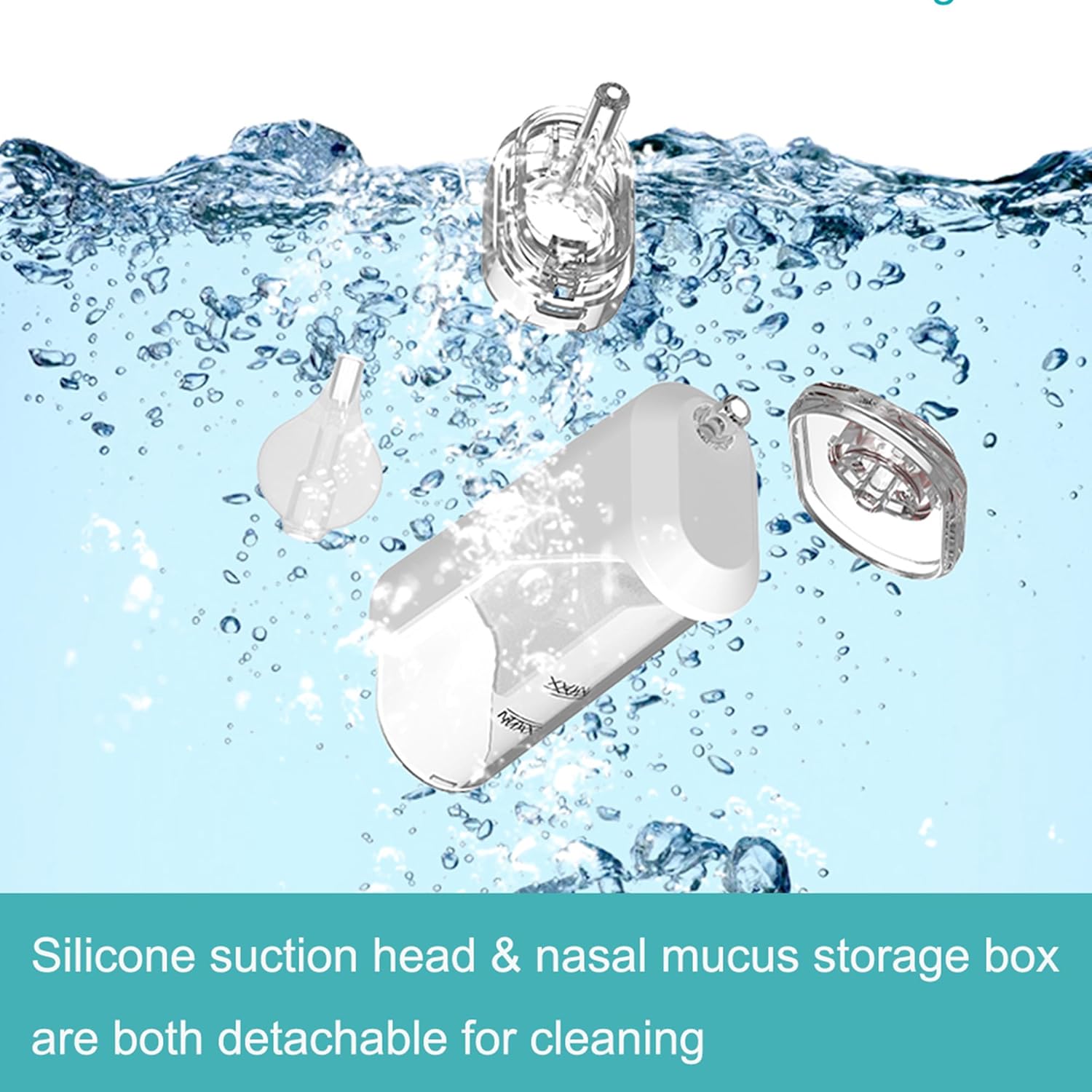 saicheek Electric Nasal Aspirator with Storage Box, 70Kpa Electric Nose Suction Nose Sucker for Baby,3 Silicone Tips,9 Suction Levels,Light Function,Anti-Reflux Design,BC-026