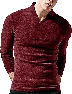 Soluo Men's Mock Turtleneck Slim Fit Undershirt Ultra Soft Long Sleeve Thermal Shirt Stretch Basic Pullover Underwear