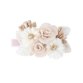 Flower Hair Clips Set-Cherrboll 3pcs Floral Hair Bow Accessories for Baby Girl Toddles Teen Gifts
