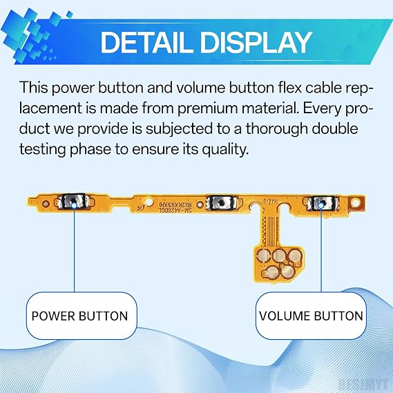 for Samsung Galaxy A42 5G A02 A32 Power Volume Button Replacement | Flexible Cable Side Button On Off Switch Control Flex Cable Connector Repair Parts for SM-A426U SM-A022F SM-A325F