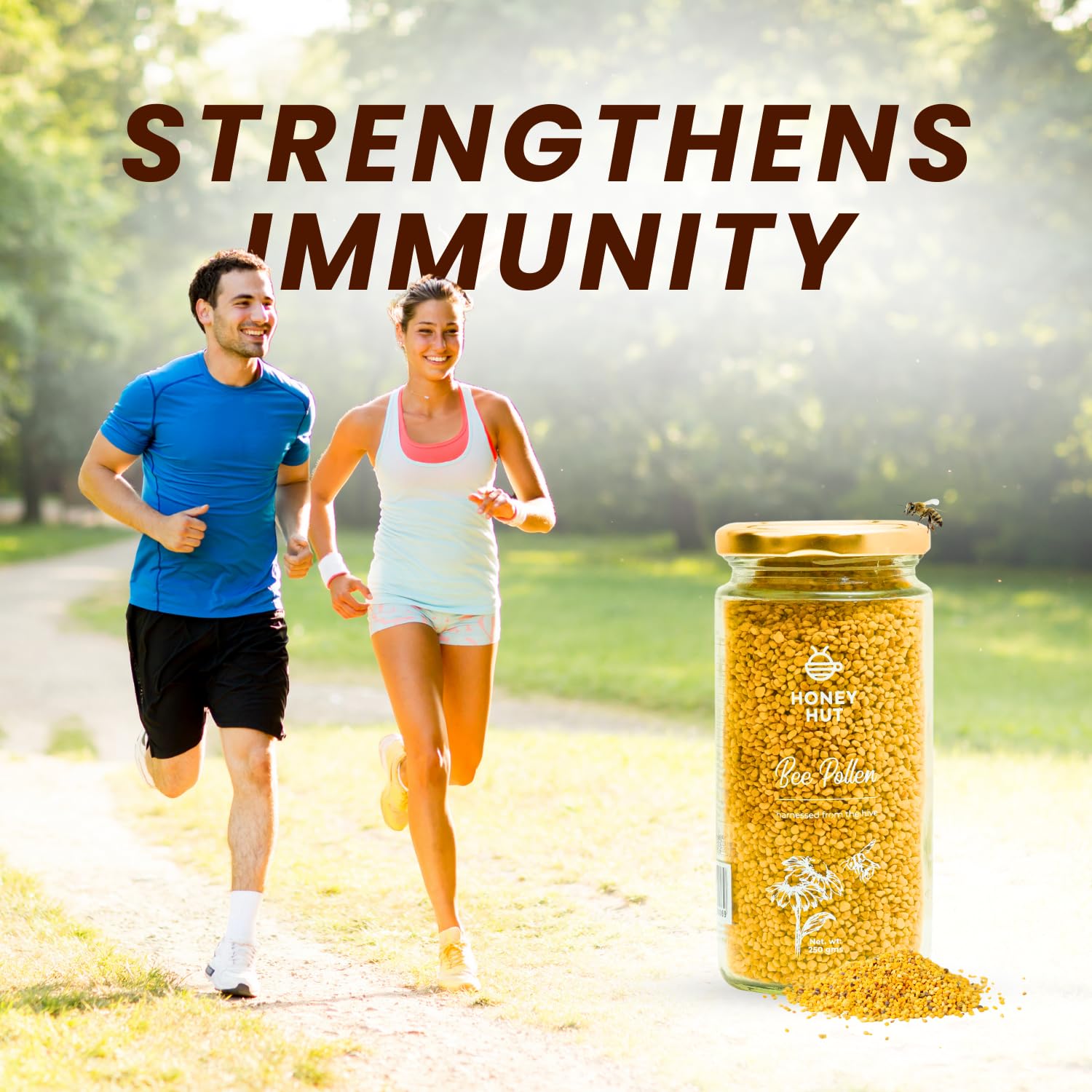 Honey Hut Bee Pollen Granules 250g | 100% Natural | Rich in Protein, Amino Acids, Vitamins & Antioxidants | Supports Energy, Immunity & Digestion | Superfood — Amazon image 4