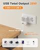 Pack de 2 adaptadores de enchufe TESSAN Tipo F, 28W para viajes a Alemania y Francia | 4 tomacorrientes y 5 puertos USB (3 USB-C), adaptador de corriente Tipo E, de EE. UU. a Europa, España, Islandia, Grecia, Corea del Sur, Rusia y Noruega 7