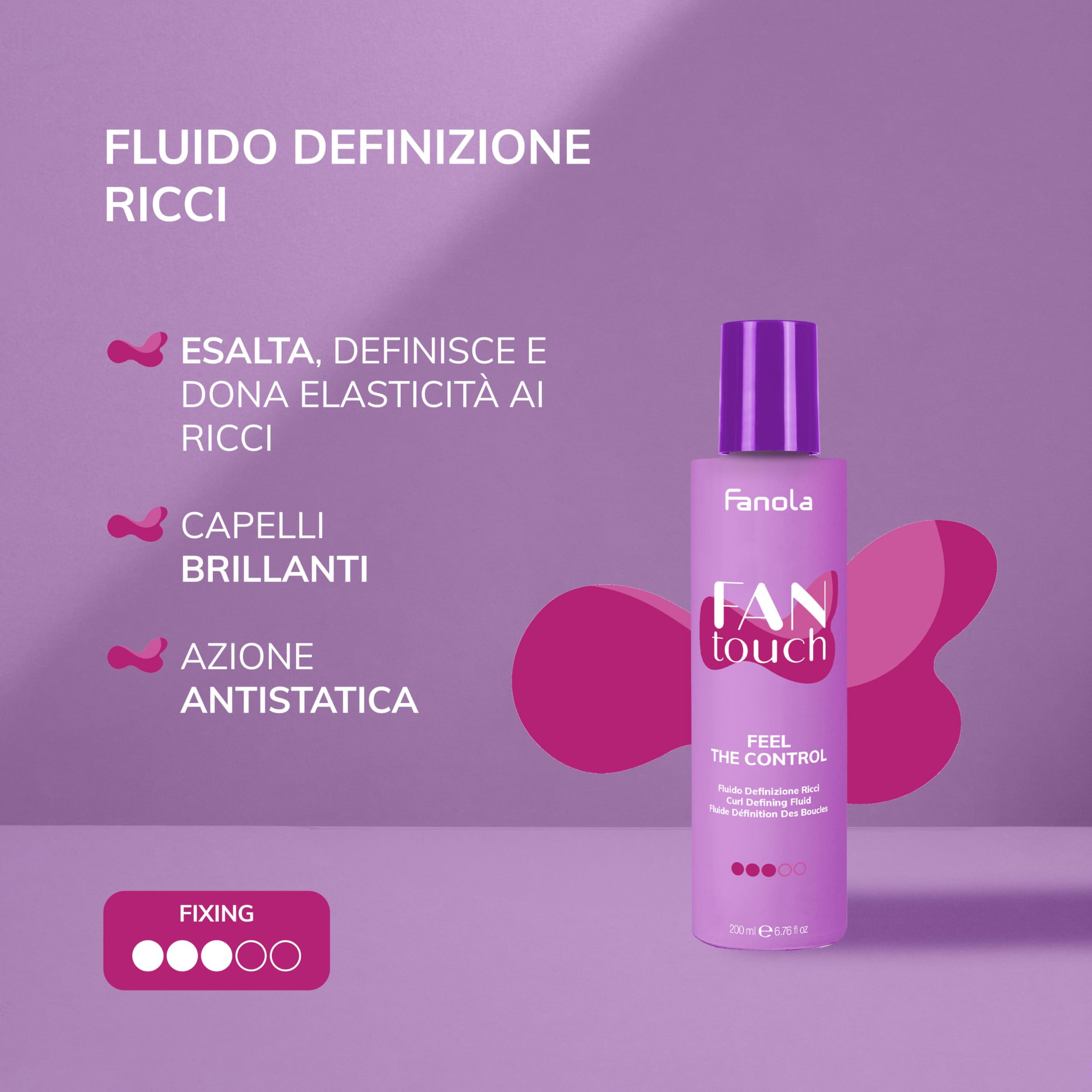 FANOLA FAN TOUCH FEEL THE CONTROL Fluid definiujący loki 200ml
