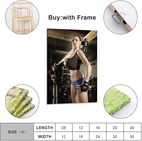 Vista 2 de AOMACA Pósteres estéticos para habitación de Jordan Carver Big Boobs Mujeres en Fitness Póster Sexy Lienzo Pintura Arte Póster de Pared