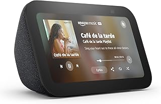 Amazon Amazon Echo Show 5 (modelo Más Reciente), Pantalla Inteligente Con Graves Más Profundos Y Sonido Más Claro, Negro, Con El Acceso Anticipado De Alexa+
