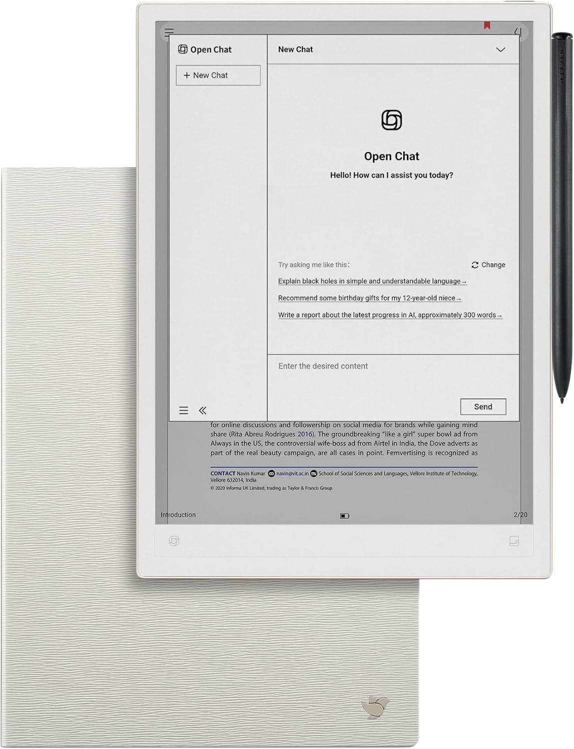 iFLYTEK AINOTE 2 Bundle with Sandy Protective Folio Case