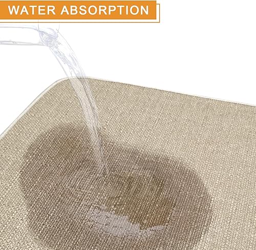 Miniatura 4 de Roszwtit Juego de 2 alfombras y tapetes de cocina de calavera de Halloween, tapetes de cocina de truco o trato, juegos de cocina de vacaciones de