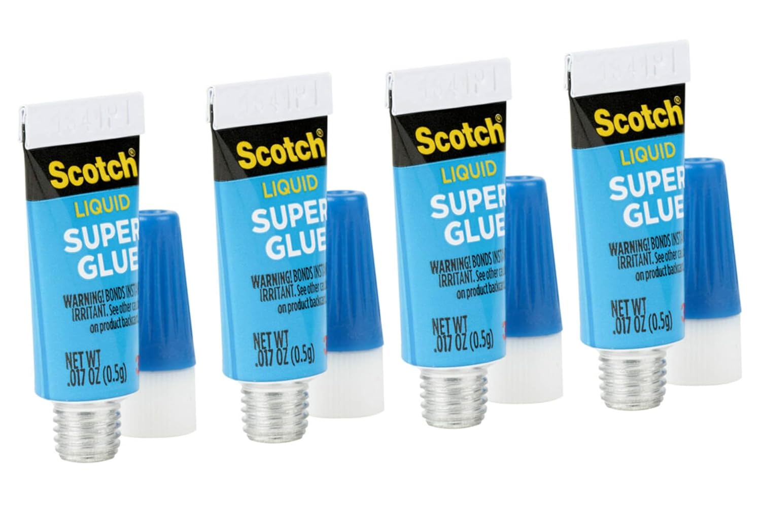 Scotch Super Glue Liquid with Precision Applicator – Fast-Drying, Clear Adhesive for Plastic, Metal, Ceramic, Wood, and More, 0.07 oz, Pack of 6