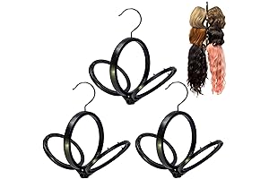 Wig Stand 3Pcs Wig Storage Holder for Hanger Display Travel