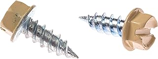 Eagle 1#8 1/2 inch (25 Count) Gutter Downspout Or Sheet Metal Screws (Multiple Quantities/Colors) - Easy Start Sharp Tip - Zip Screws/Fasteners (25, Antique Ivory)