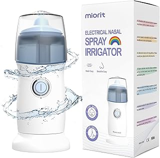 MIORIT Nasal Irrigation System Nasal Rinse Irrigator - Electric Neti Pot for Nasal Irrigation - Sinus Rinse Kit