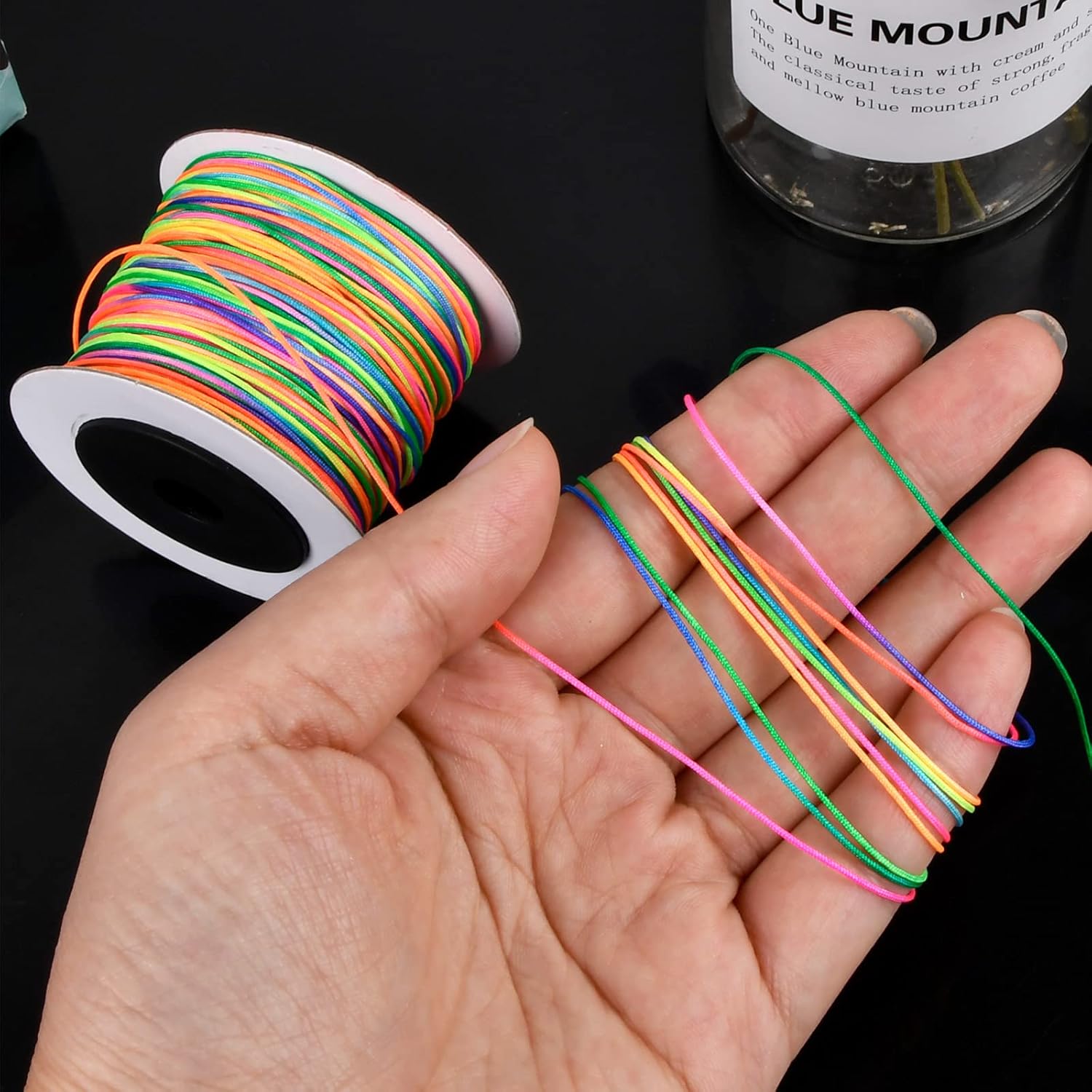 Mikihat Cord Beading Thread for Bracelet Making 100 M/0.8mm, Coloured String for Jewelry Making Crafting and Braiding - Image 4