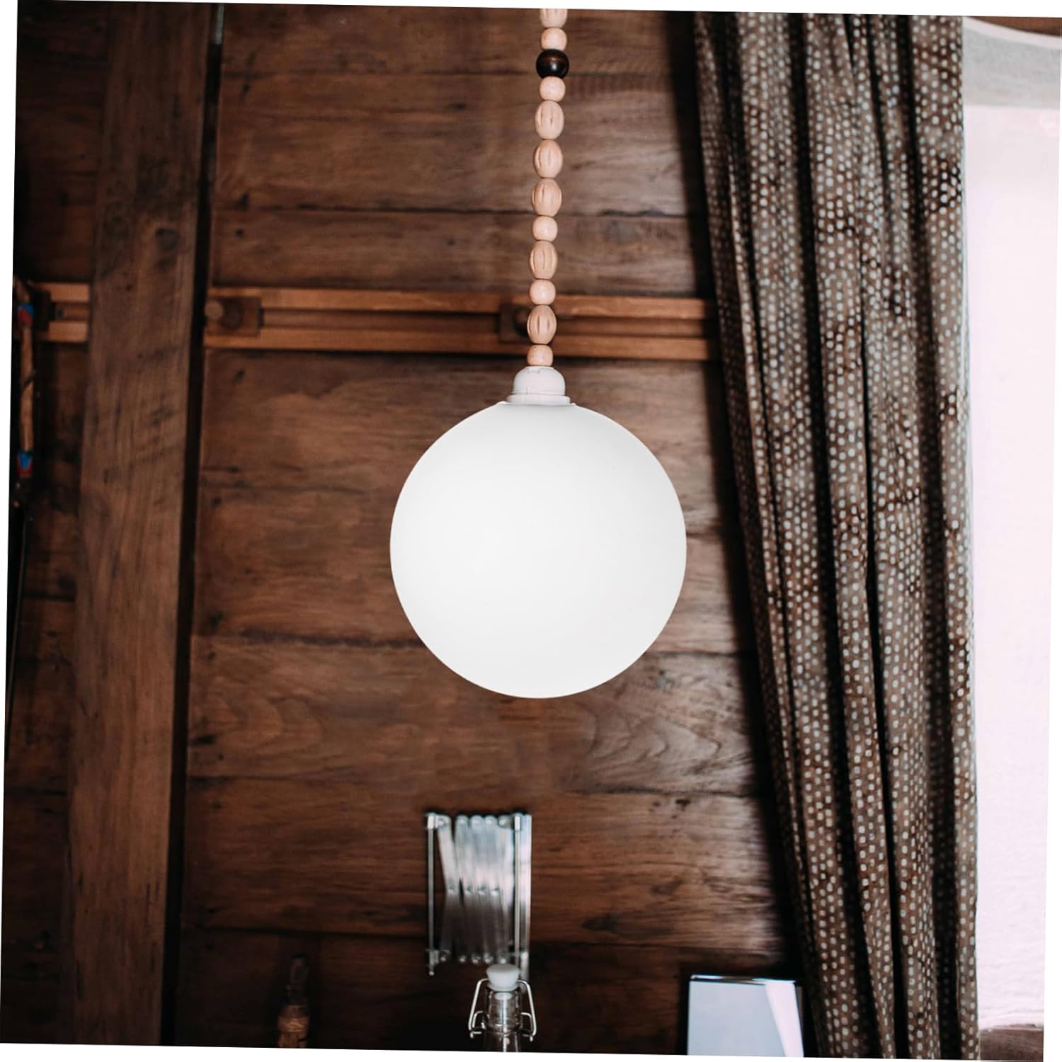 Mobestech Round Glass Globe Light Shade Replacement for E27 Fixtures Frosted White Pendant Lampshade for Outdoor and Indoor Use 12-inch Diameter