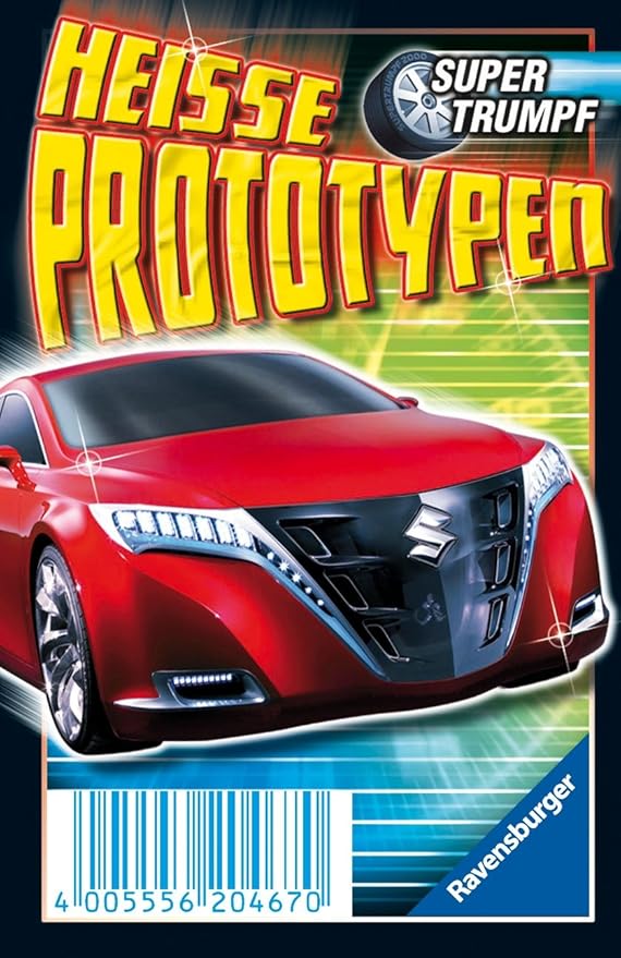 Ravensburger Juego De Cartas Supertrumpf Car Racing 20696, Juego De Cuarteto Y Triunfo Para Aficionados A La Tecnología A Partir De 7 Años