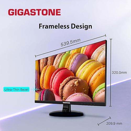 Miniatura 8 de Gigastone Monitor de luz trasera LED IPS de 24 pulgadas, paquete de 2 unidades de 75 Hz FHD 1920 x 1080, 178 de visión amplia, sin marco, monitor