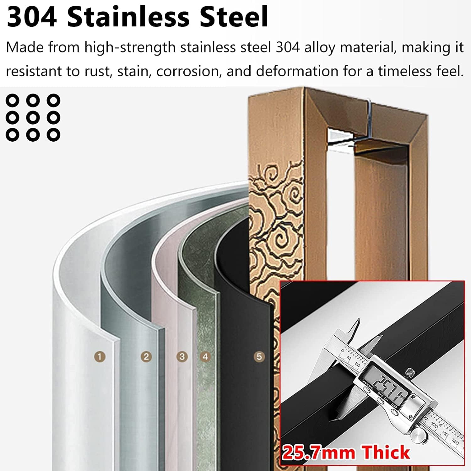 Cabinet Door Handles,Cabinet Pulls,Door Pull,Entry Door Pull Bar Handle Matte Black 17 24 40 47 60 Inch Push Pull Door Handle ic Barn Door Pulls Grab Rod Stainless Steel Square(Length 80cm(31.5inch))