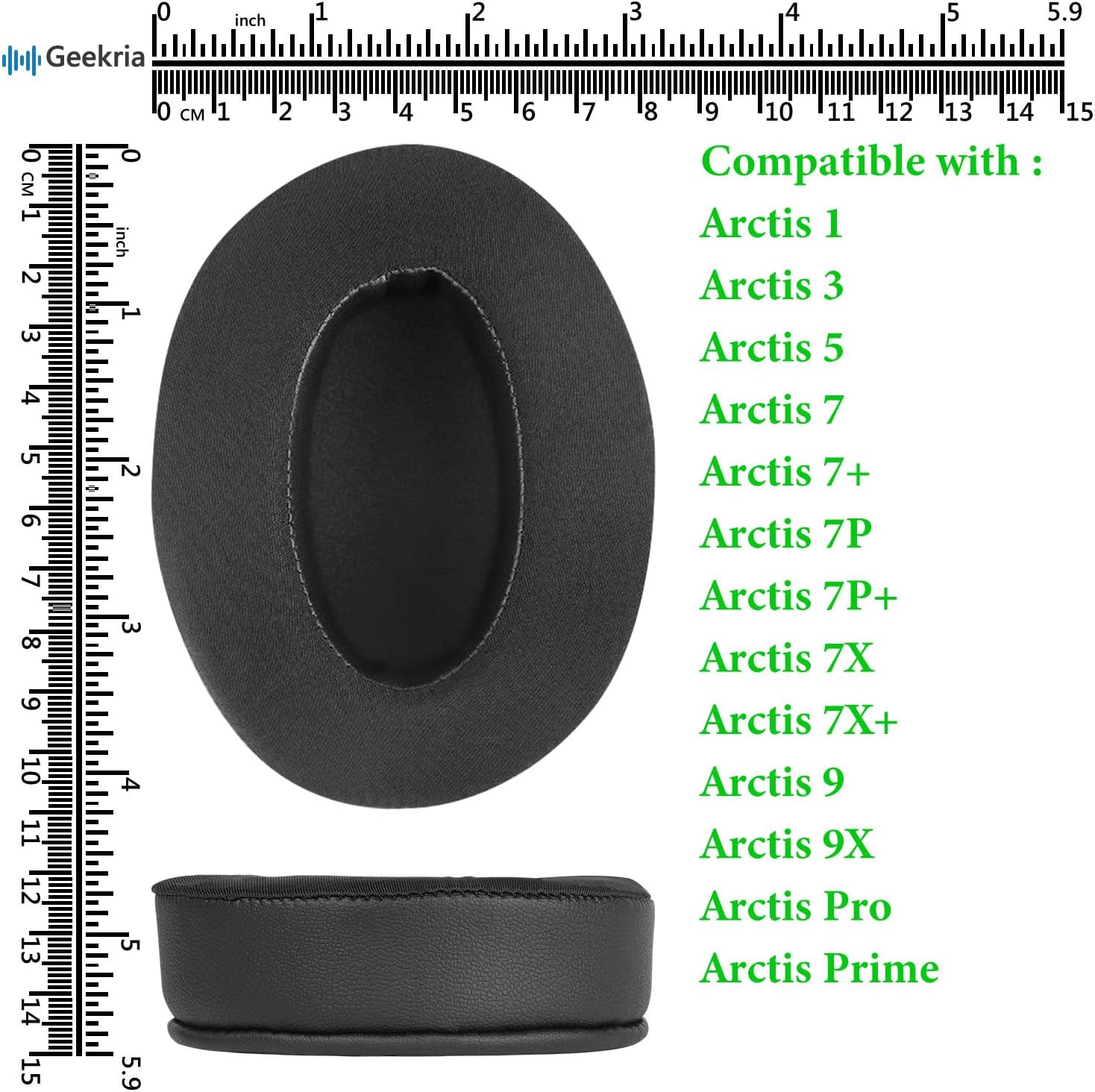 Geekria Sport Extra Thick Cooling Gel Replacement Ear Pads Compatible with SteelSeries Arctis 1/3/ 5/7/ 7+/ 7P/ 7P+/ 7X/ 7X+/ 9/ 9X/ Pro/Prime Headphones, Ear Cushions (Black)